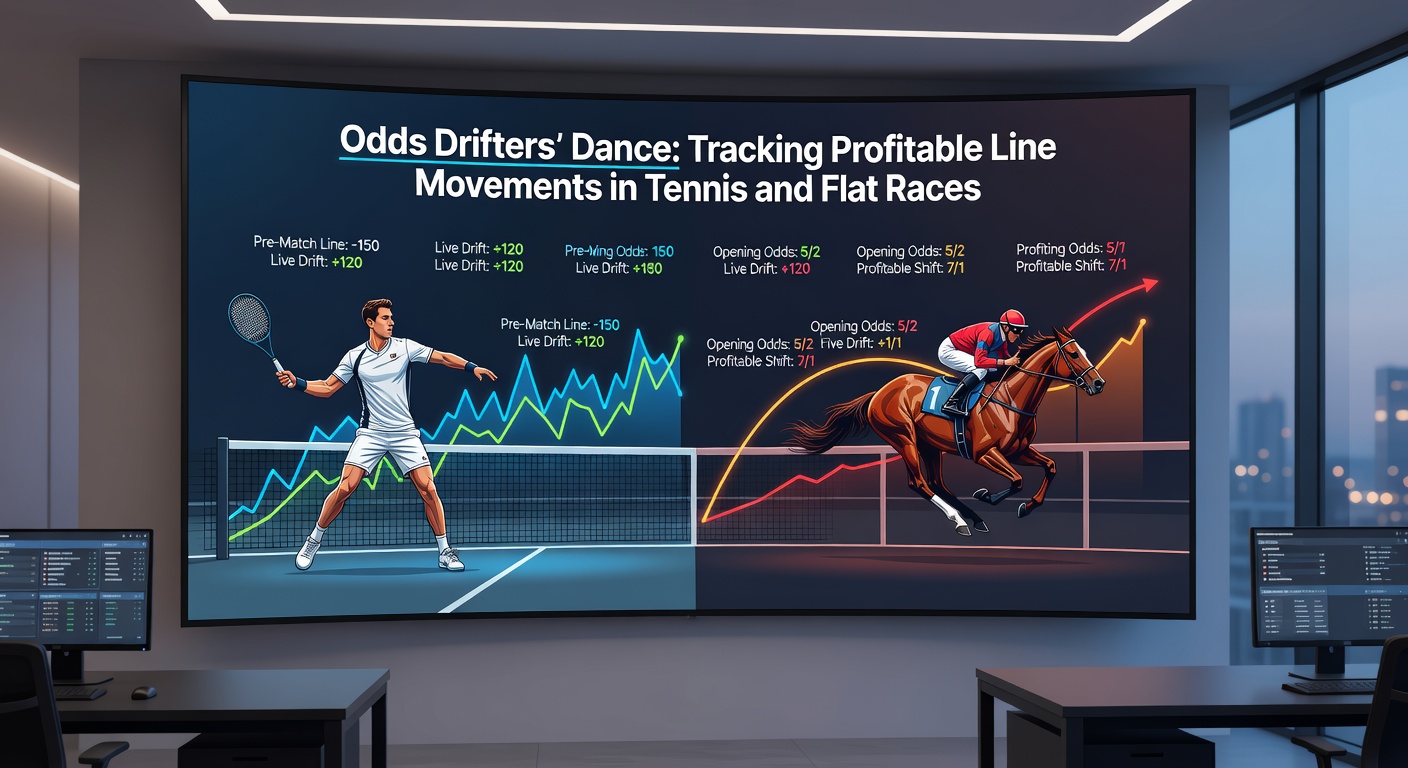Close-up of a flat race starting gate with overlaid odds board showing drifting prices during a 2026 spring meet